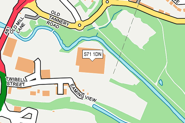 S71 1DN map - OS OpenMap – Local (Ordnance Survey)