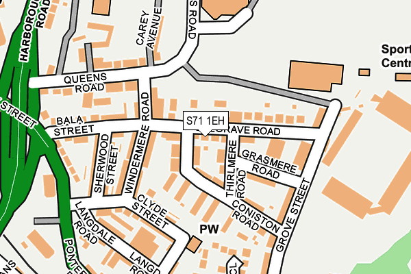 S71 1EH map - OS OpenMap – Local (Ordnance Survey)