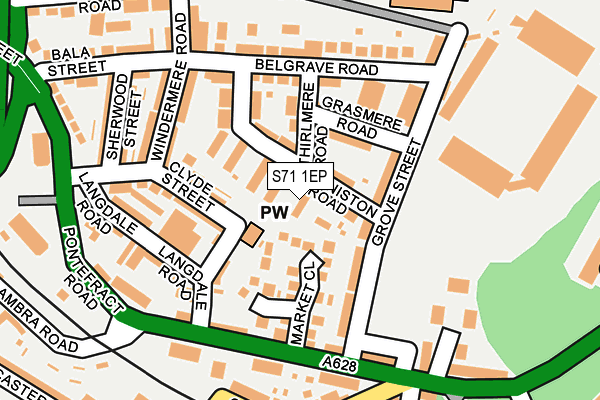 S71 1EP map - OS OpenMap – Local (Ordnance Survey)