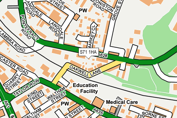 S71 1HA map - OS OpenMap – Local (Ordnance Survey)