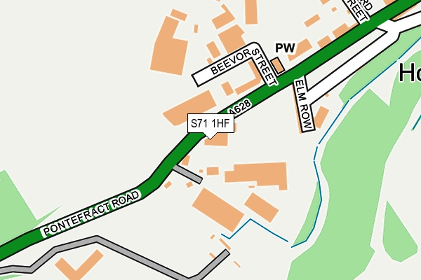 S71 1HF map - OS OpenMap – Local (Ordnance Survey)