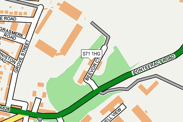 S71 1HG map - OS OpenMap – Local (Ordnance Survey)
