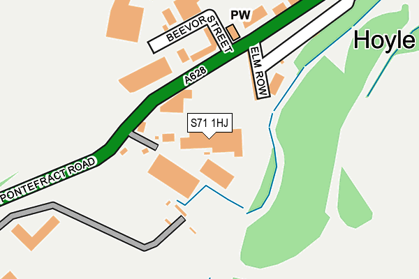 S71 1HJ map - OS OpenMap – Local (Ordnance Survey)