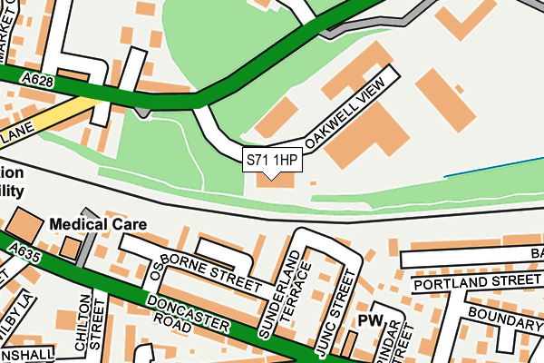 S71 1HP map - OS OpenMap – Local (Ordnance Survey)