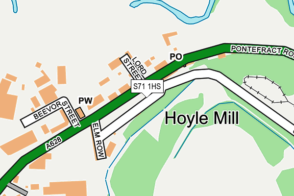 S71 1HS map - OS OpenMap – Local (Ordnance Survey)