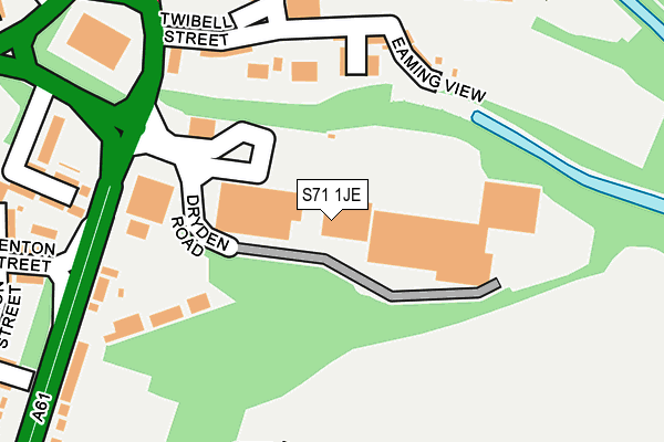 S71 1JE map - OS OpenMap – Local (Ordnance Survey)