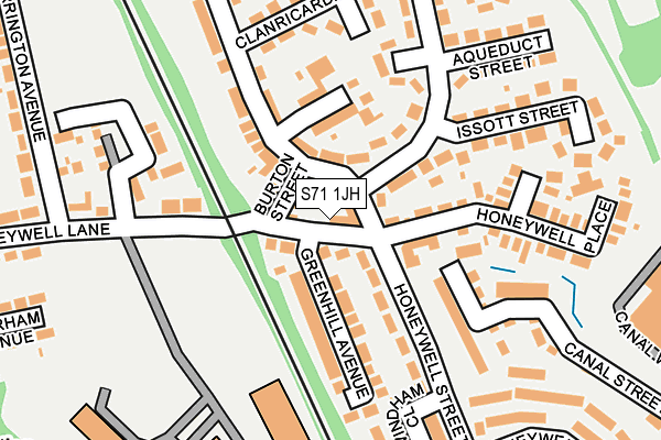 S71 1JH map - OS OpenMap – Local (Ordnance Survey)
