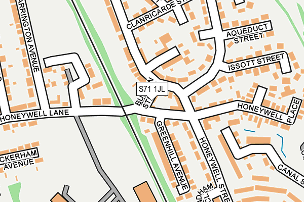 S71 1JL map - OS OpenMap – Local (Ordnance Survey)