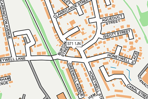 S71 1JN map - OS OpenMap – Local (Ordnance Survey)