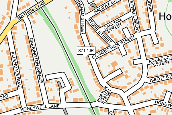 S71 1JR map - OS OpenMap – Local (Ordnance Survey)