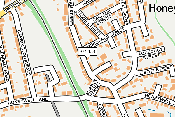 S71 1JS map - OS OpenMap – Local (Ordnance Survey)