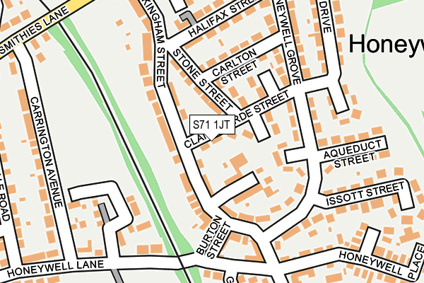 S71 1JT map - OS OpenMap – Local (Ordnance Survey)