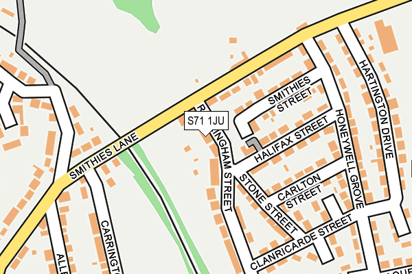 S71 1JU map - OS OpenMap – Local (Ordnance Survey)