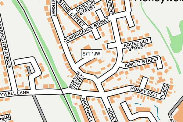 S71 1JW map - OS OpenMap – Local (Ordnance Survey)