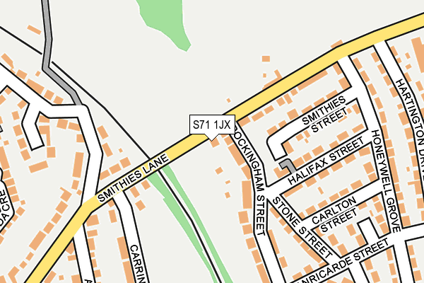 S71 1JX map - OS OpenMap – Local (Ordnance Survey)