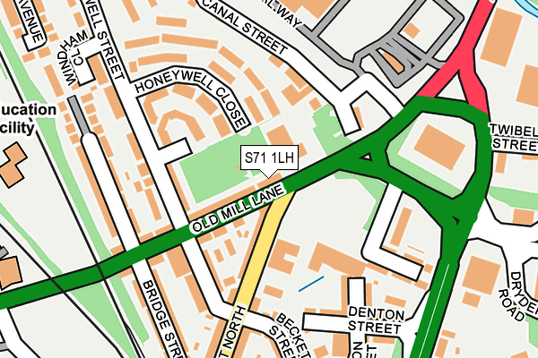 S71 1LH map - OS OpenMap – Local (Ordnance Survey)