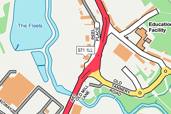 S71 1LL map - OS OpenMap – Local (Ordnance Survey)