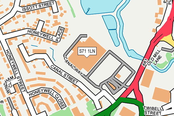 S71 1LN map - OS OpenMap – Local (Ordnance Survey)