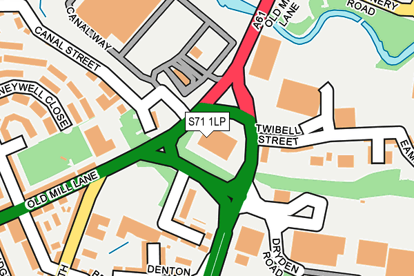 S71 1LP map - OS OpenMap – Local (Ordnance Survey)