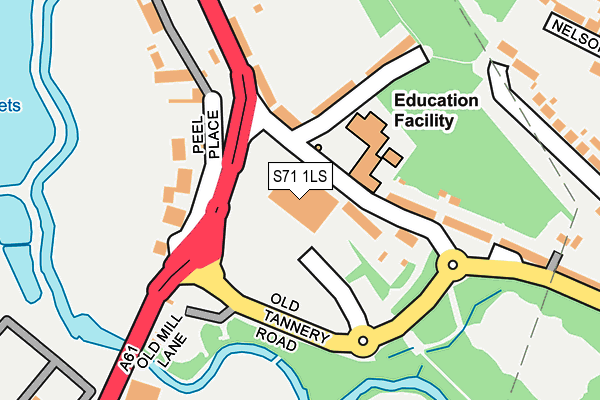 S71 1LS map - OS OpenMap – Local (Ordnance Survey)