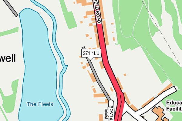 S71 1LU map - OS OpenMap – Local (Ordnance Survey)