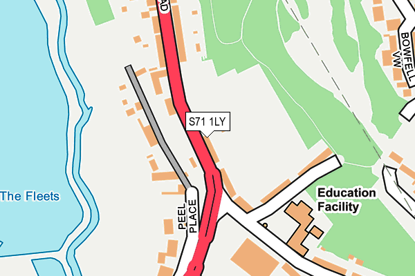 S71 1LY map - OS OpenMap – Local (Ordnance Survey)