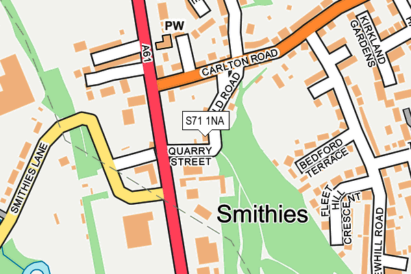 S71 1NA map - OS OpenMap – Local (Ordnance Survey)