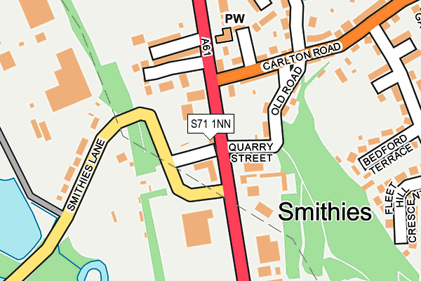 S71 1NN map - OS OpenMap – Local (Ordnance Survey)