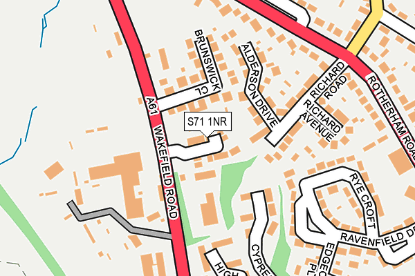 S71 1NR map - OS OpenMap – Local (Ordnance Survey)