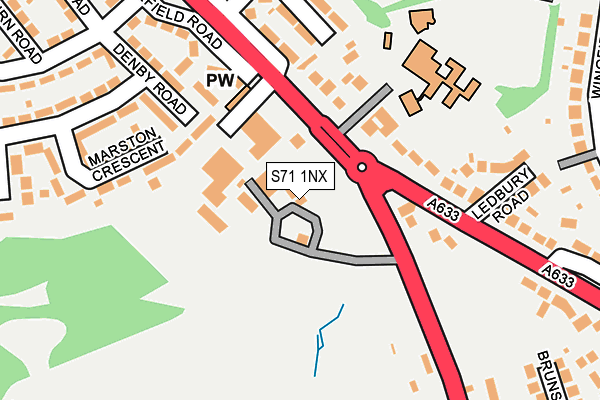 S71 1NX map - OS OpenMap – Local (Ordnance Survey)