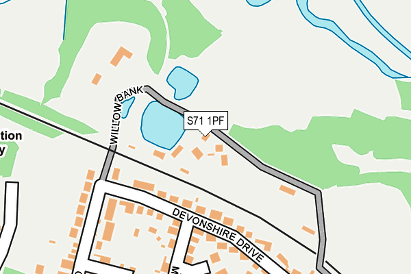 S71 1PF map - OS OpenMap – Local (Ordnance Survey)