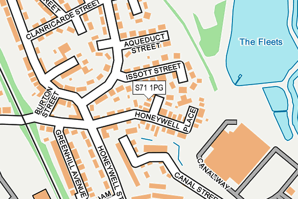 S71 1PG map - OS OpenMap – Local (Ordnance Survey)