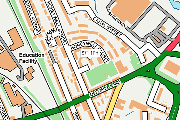 S71 1PH map - OS OpenMap – Local (Ordnance Survey)