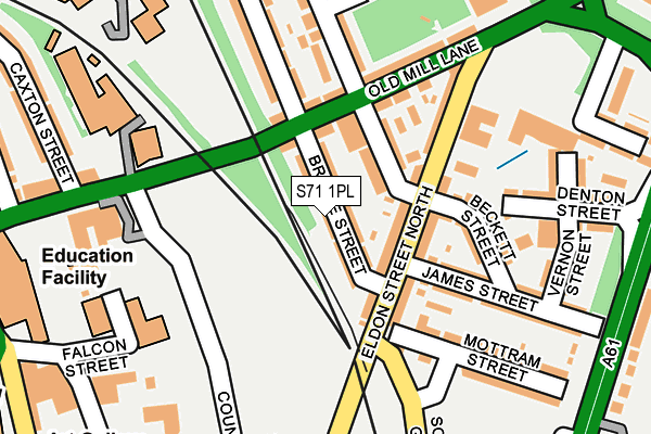 S71 1PL map - OS OpenMap – Local (Ordnance Survey)