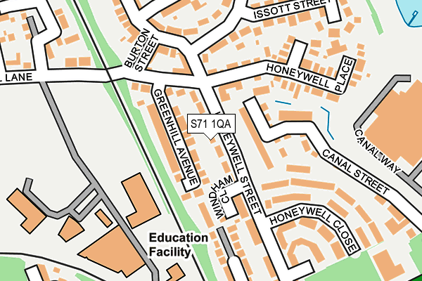 S71 1QA map - OS OpenMap – Local (Ordnance Survey)