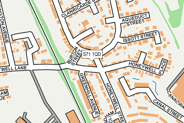 S71 1QD map - OS OpenMap – Local (Ordnance Survey)