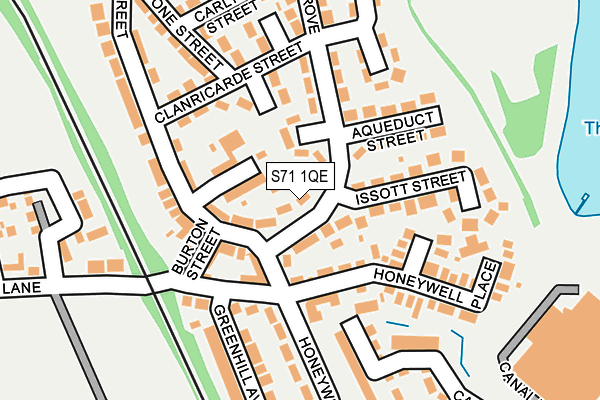 S71 1QE map - OS OpenMap – Local (Ordnance Survey)
