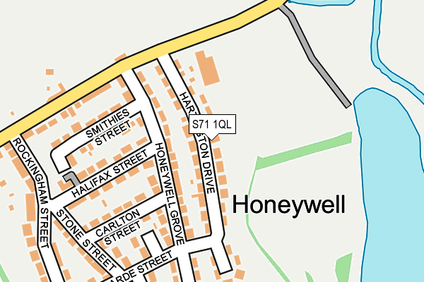 S71 1QL map - OS OpenMap – Local (Ordnance Survey)