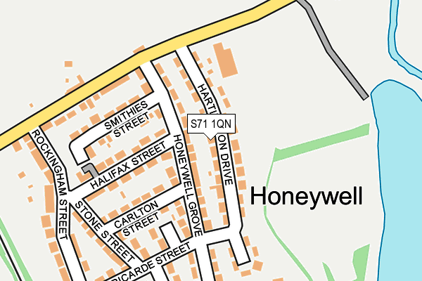 S71 1QN map - OS OpenMap – Local (Ordnance Survey)