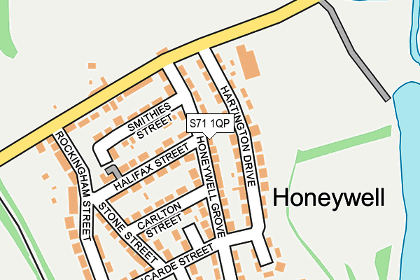 S71 1QP map - OS OpenMap – Local (Ordnance Survey)