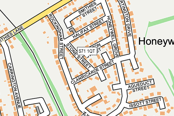 S71 1QT map - OS OpenMap – Local (Ordnance Survey)