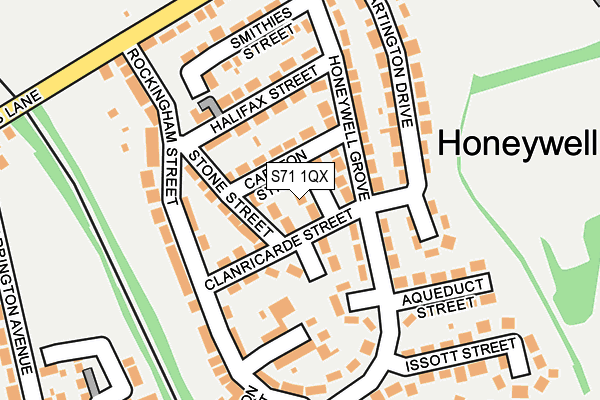 S71 1QX map - OS OpenMap – Local (Ordnance Survey)