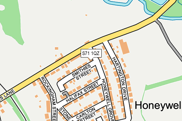 S71 1QZ map - OS OpenMap – Local (Ordnance Survey)