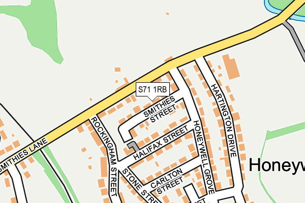 S71 1RB map - OS OpenMap – Local (Ordnance Survey)