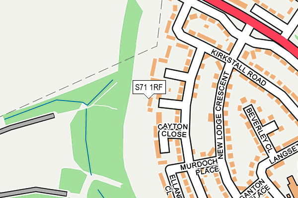 S71 1RF map - OS OpenMap – Local (Ordnance Survey)