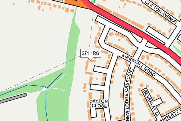 S71 1RG map - OS OpenMap – Local (Ordnance Survey)