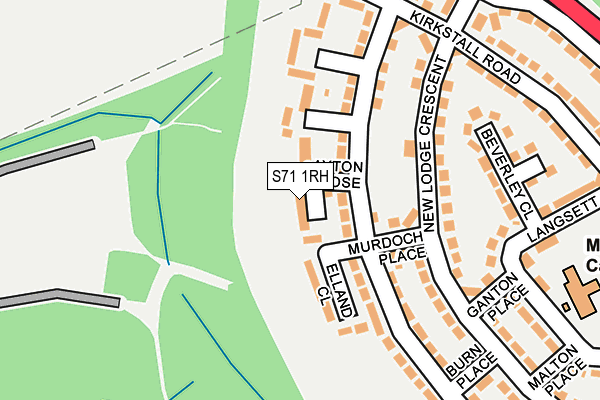 S71 1RH map - OS OpenMap – Local (Ordnance Survey)