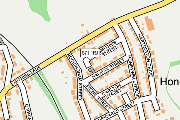 S71 1RJ map - OS OpenMap – Local (Ordnance Survey)