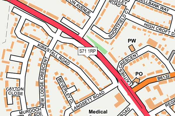 S71 1RP map - OS OpenMap – Local (Ordnance Survey)