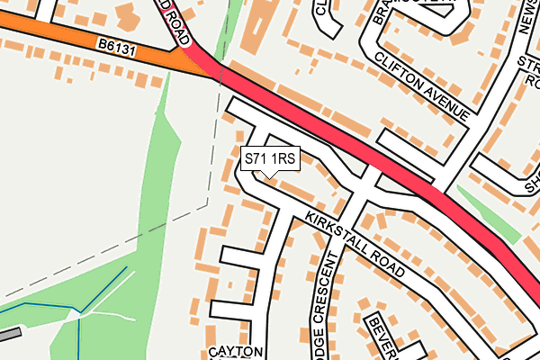 S71 1RS map - OS OpenMap – Local (Ordnance Survey)